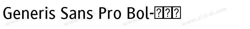 Generis Sans Pro Bol字体转换